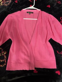 hot pink cardigan