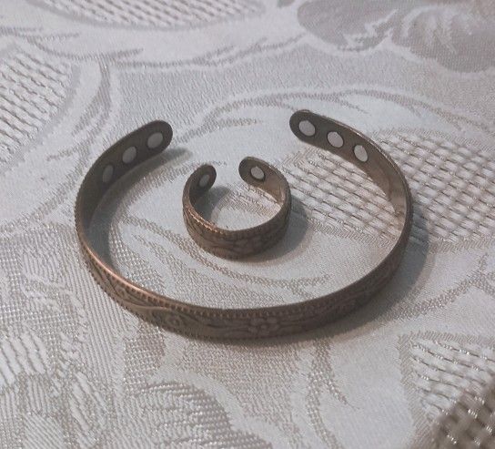 Magnetic Copper Bracelet and Ring Combo 