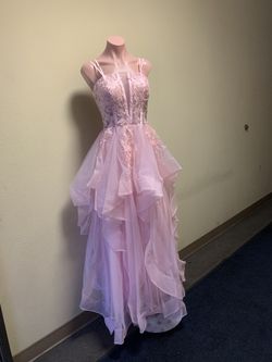 Pink heavy wedding dress