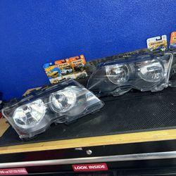 Pair E46 OEM BMW 2dr coupe convertible M3 325ci 330ci  Headlights 