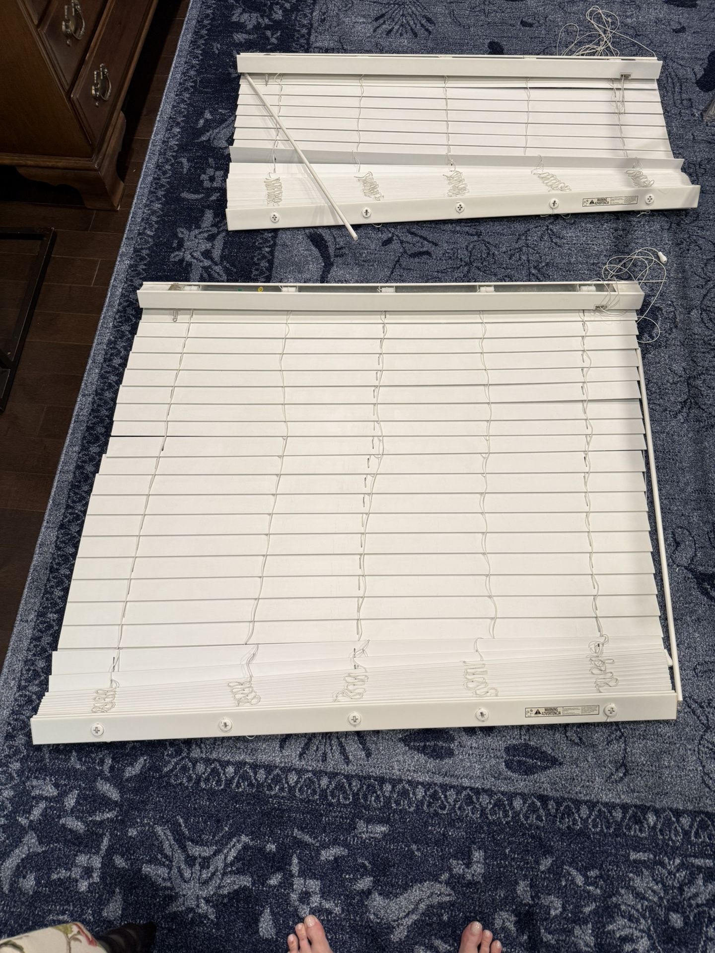 White Wooden Plantation Blinds. (2)