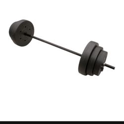 100 Ib Vinyl Weight Set with bar