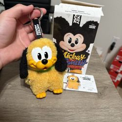 100% authentic Pop Mart Disney Mickey Family Cute Together Plush Keychain - Pluto