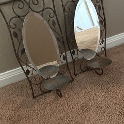 Two Wall Candle Sconces
