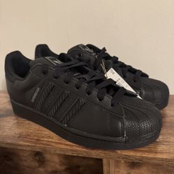adidas Superstar II Core Black Mesh Stripes Size 12