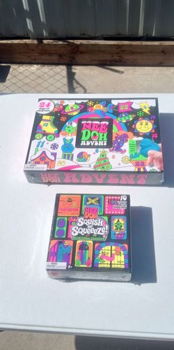 Nee Doh Advent Calender i want $65.  Halloween  Squish-O-Ween I want $25  authentic factory sealed so for the calendar  i want $65 dollars. And the Ha