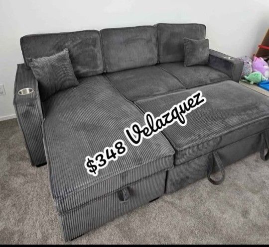 ✅️✅️Convertible Sectional W/ Cup Holder & W/ USB Port✅️