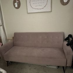 Pink futon
