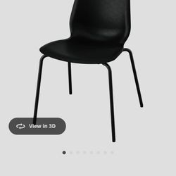 2 black IKEA Lidas Dining Chairs