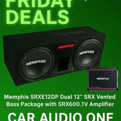 2-12" Memphis Audio Subwoofer  And Amplifier Box