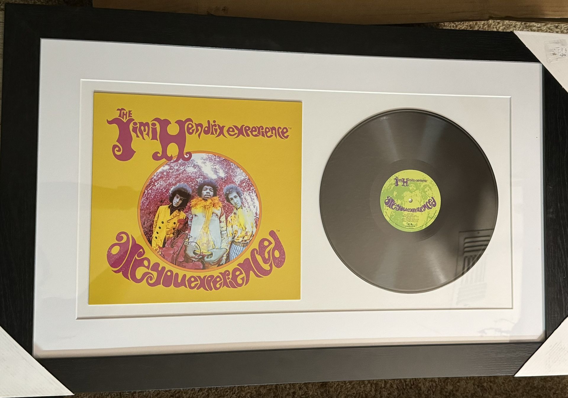 Jimmy Hendrix Vinyl 35 X 22 Frame New