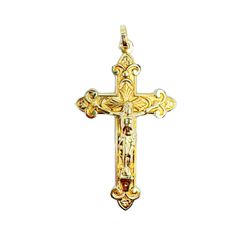 14k Yellow Gold Cross Pendant
