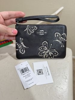 Coach Corner Zip Butterfly Wallet NEW