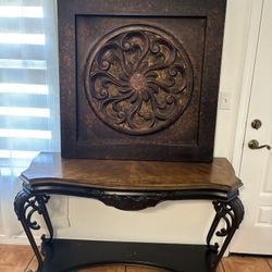 Tables with wall art