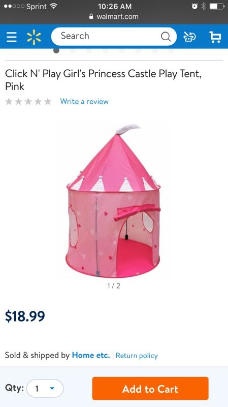 $5 each princess tent 