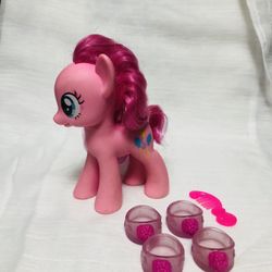 My Little Pony Pinkie Pie, 8” long, 2010, I included accessories, 4 pink shoes and pink comb