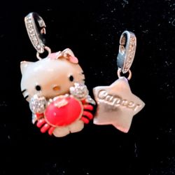 Hello Kitty Collection by Kimora Lee Simmons, Sterling Silver, 18K Gold, Diamonds & Enamel.  Luxury 