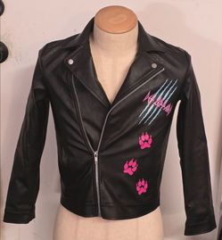 Def Leppard Kids Faux Leather Jacket Size 10/12 - Excellent Condition