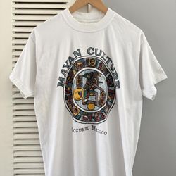 Vintage 90’s Mayan Culture Mexico Aztec Tribal T-shirt  