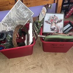 Christmas And Miscellaneous Items- Totes Not Included 