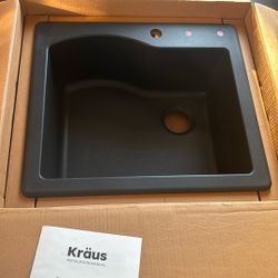 Black Quartz Granite Sink