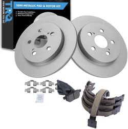 Brake Pad & Rotor Kit Parking Brake Shoe Set for Toyota Matrix & Pontiac Vibe