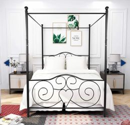 New Full Size Canopy Bed 3 available $125 each new in box