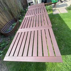 IKEA Applaro Outdoor Wood Table With Removeable Drop Leaves In Excellent Condition