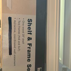 20 Inch Wood Shelf And Frame Set