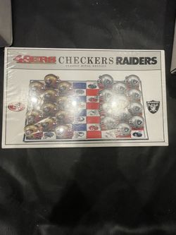 Vintage 49ers Raiders Checkers set