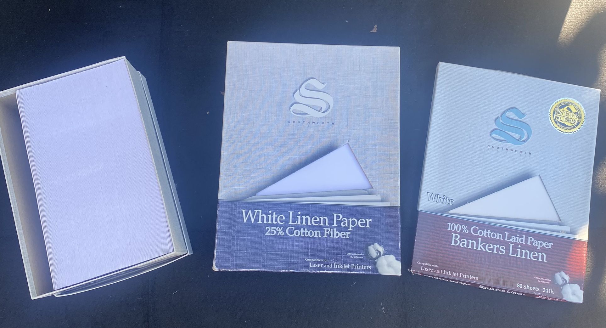 Set Of 3 Southworth Fine linen Paper Set