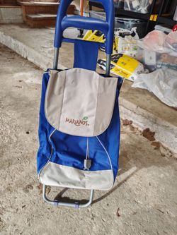 Mariano’s Rolling Grocery Shopping Cart – Foldable Trolley with Removable Tote Bag