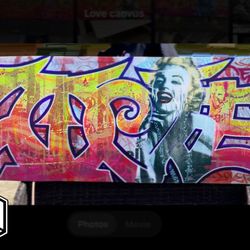 59 X 19.5 Canvas“LOVE” Marilyn Monroe  $300