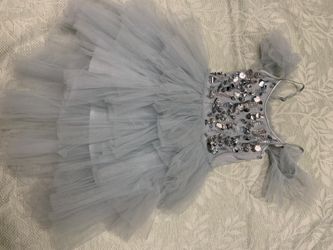 Girls Blue Tulle Dress 6-7