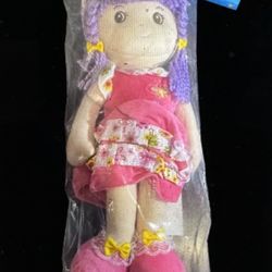 Playmaker Toys Lollypop Dolls Pink Dress Plush Rag Soft-bodied Doll Age 3+ New