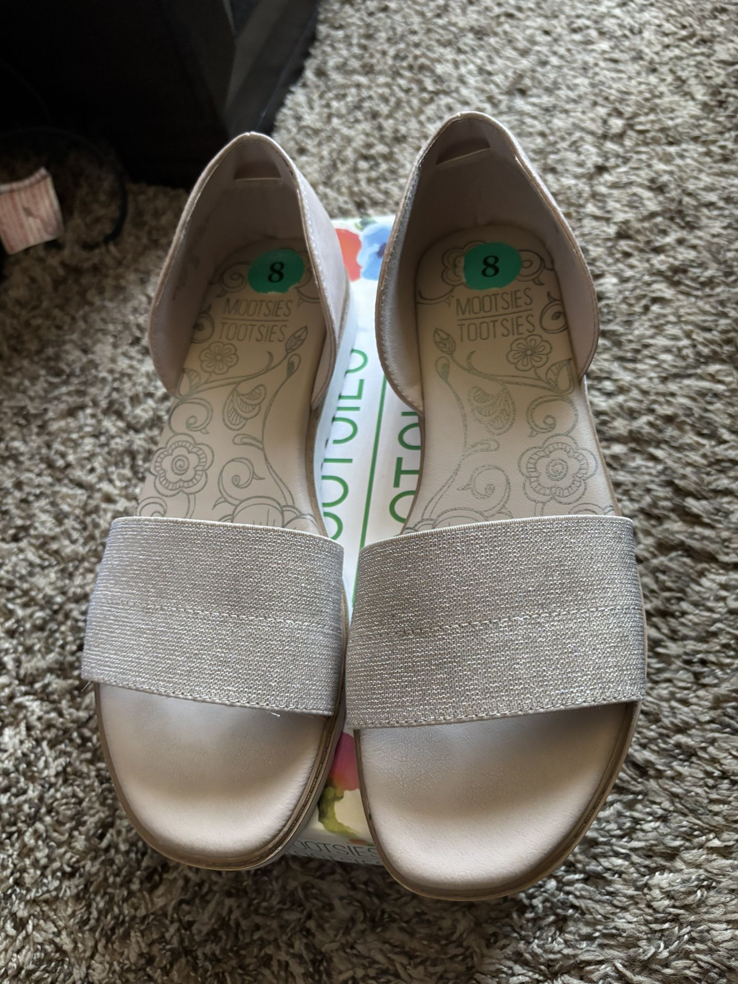 Rose Gold Sandals Size 8