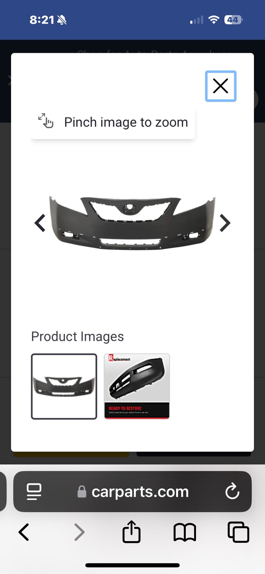2009-2011 Toyota Bumper Cover