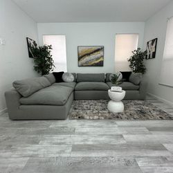 New City Furniture Gray Cloud Sofa 🚚