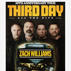 Third Day 30th Anniversary (4) Floor Tickets 