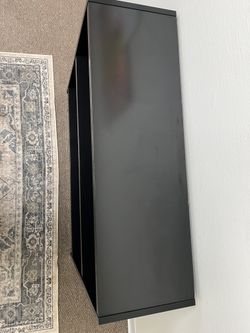 Black Wood Bookcase — 2 Shelf