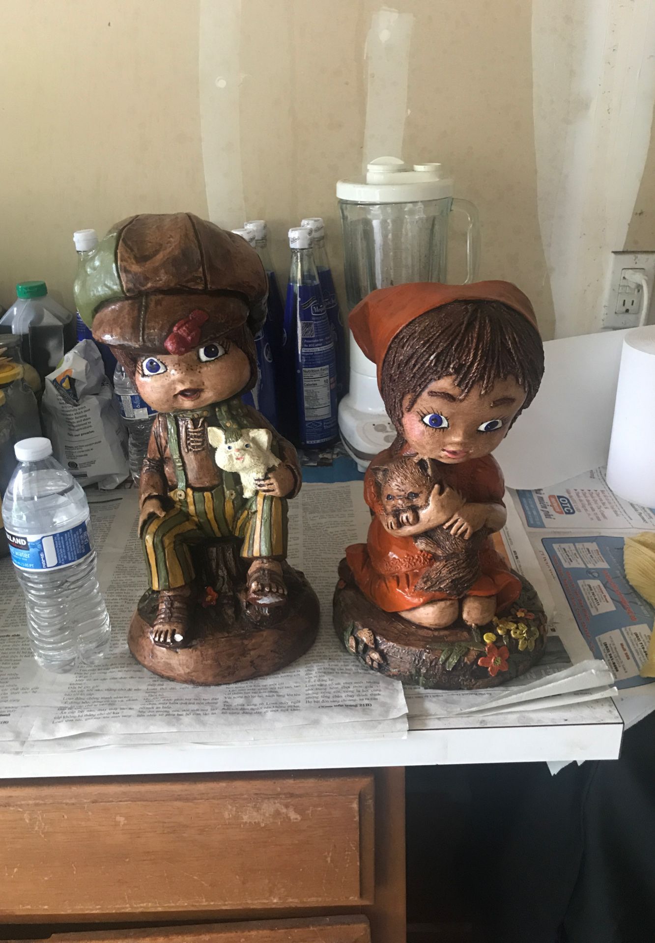 Wooden statues