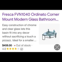 Glass Corner Vanity 