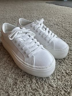 Zara White Platform Shoes