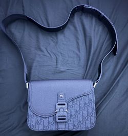 Dior Small Saddle Messenger Bag w/ Flap – Oblique Black
