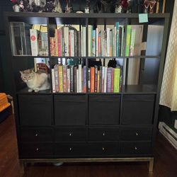 Kallax shelving + underframe + 4 drawer inserts