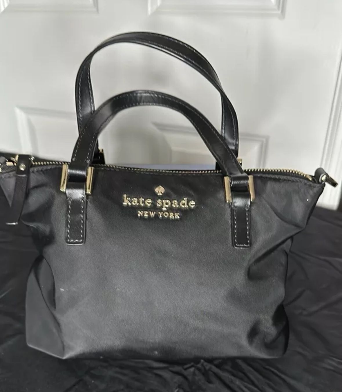 KATE SPADE WATSON LANE LUCIE BLACK CROSSBODY MINI TOTE