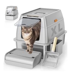 New XL Stainless Steel Cat Litter Box 