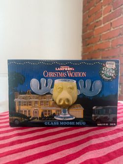 National Lampoon's Christmas Vacation Glass Moose Mug