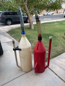 Fuel safe dump cans