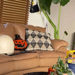 Leather Couch And Matching Armchair